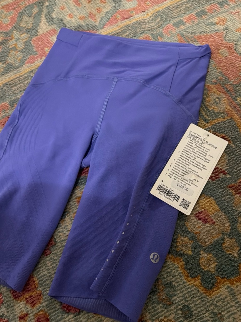 Lululemon Purple High-Rise Bike Shorts